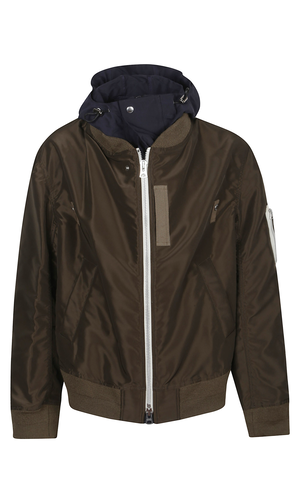Nylon bomber jacket