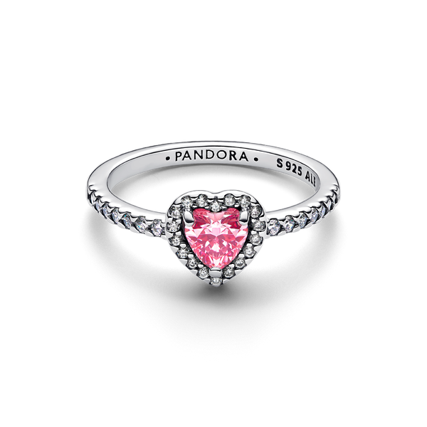 Elevated Pink Heart Ring