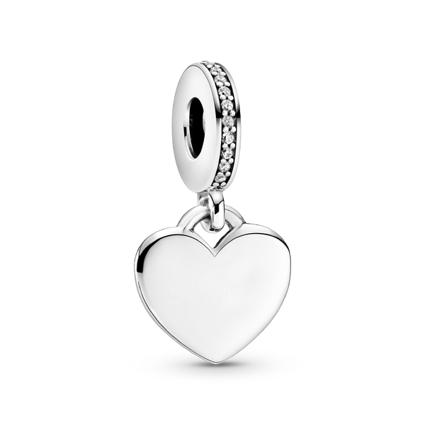 Engravable Heart Tag Dangle Charm