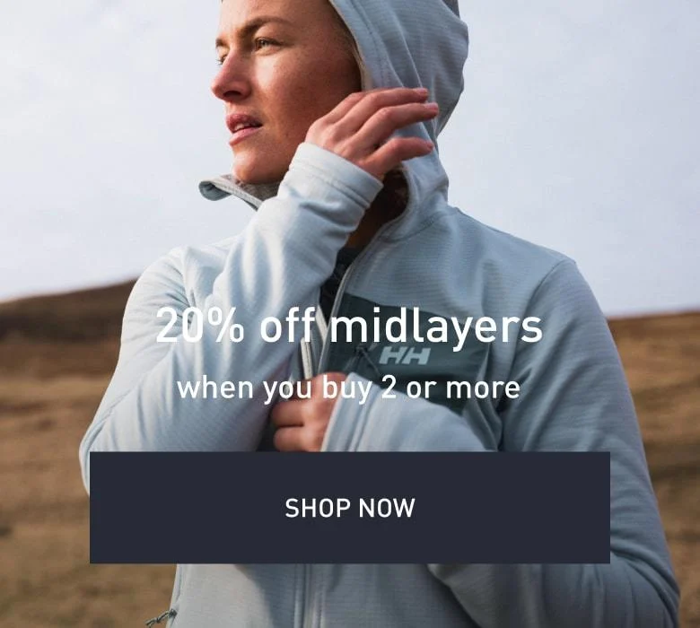 20% off midlayers when you buy 2 or more. SHOP NOW.