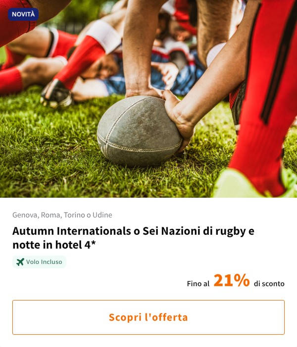 Autumn Internationals o Sei Nazioni di rugby e notte in hotel 4*