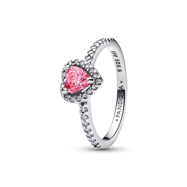 Elevated Pink Heart Ring