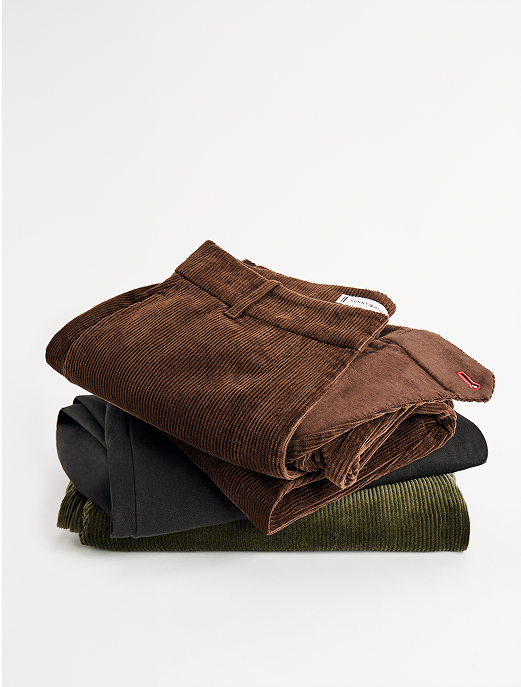 Pantaloni oversize in velluto a coste