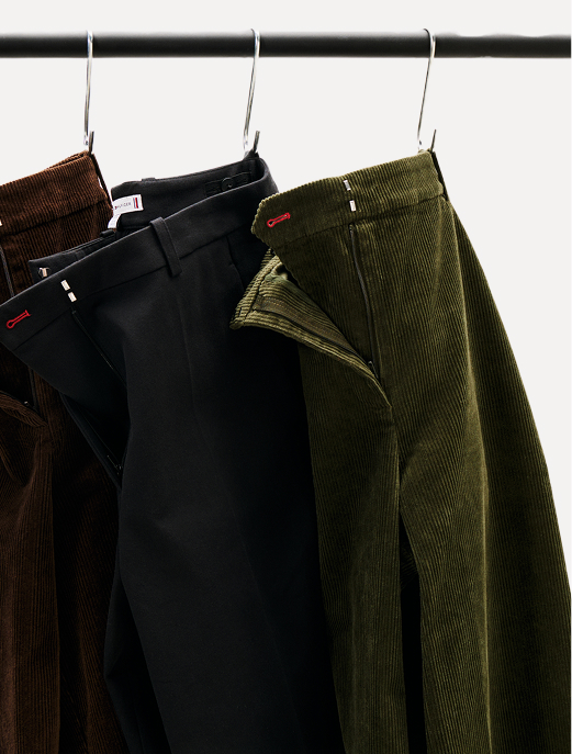 Pantaloni oversize in velluto a coste