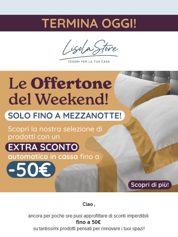 🛍️ Ultimo giorno di super offerte: sconti fino a 50€ su tantissimi prodotti