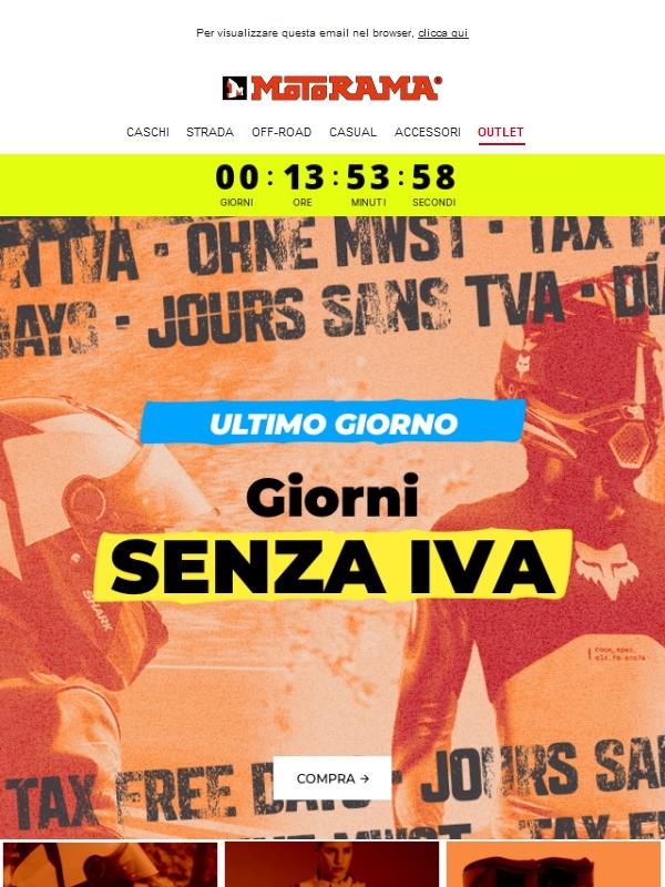 ⏰ Conto alla rovescia: ultimo giorno SENZA IVA 🏁