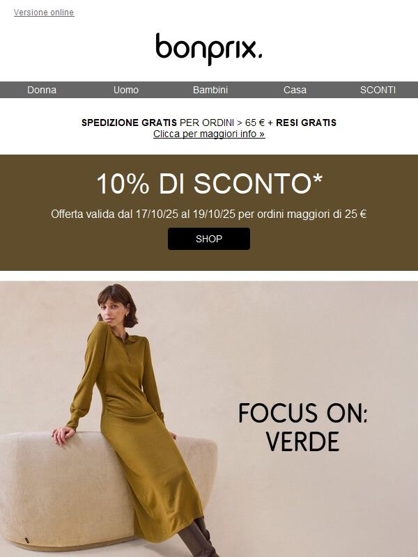 Il 10% di sconto scade oggi!