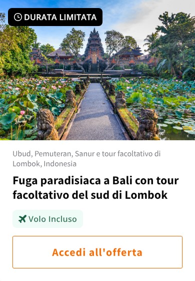Fuga paradisiaca a Bali con tour facoltativo del sud di Lombok