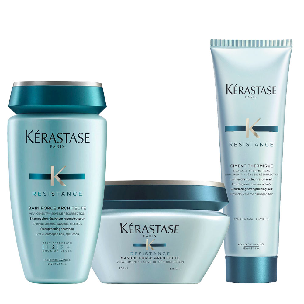 Image of Kerastase Résistance Bain Force Architecte 250ml Mask 200ml Thermique 150ml