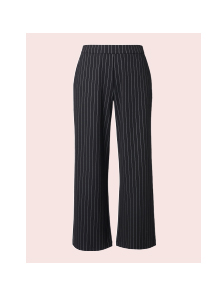 Pantaloni modello Mary dal taglio della gamba ampio con righe sottili e cintura elastica
