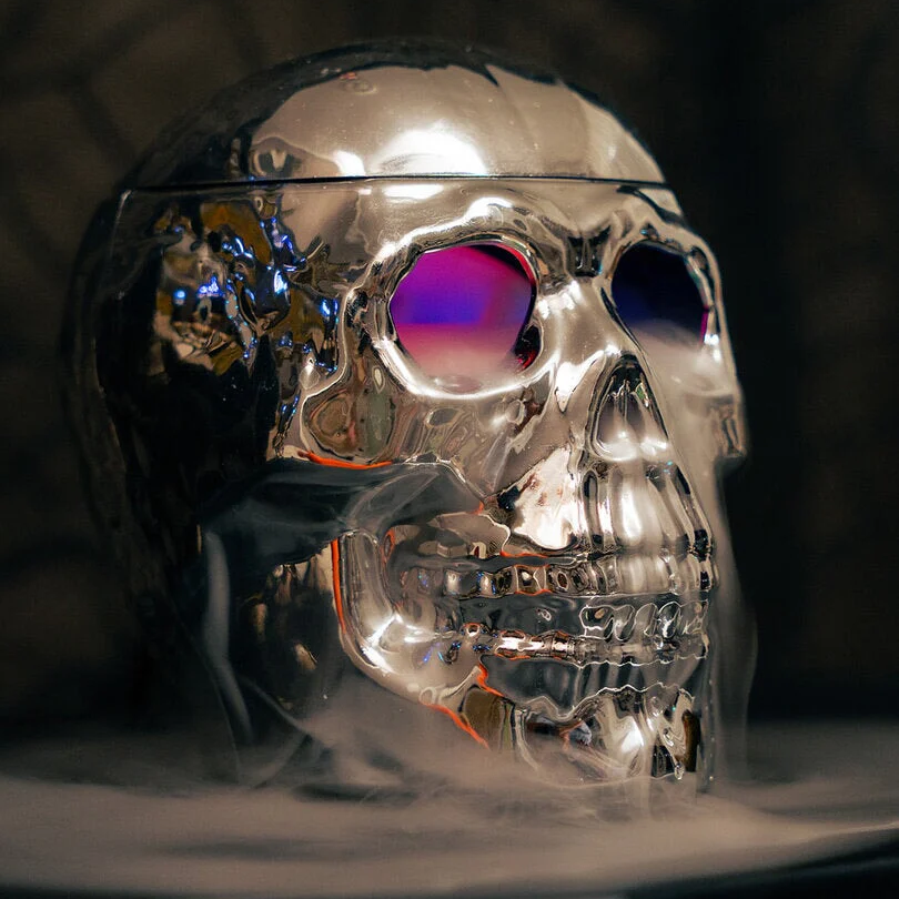 Skull fog machine with light