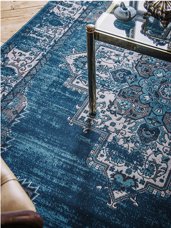 Blue coloured vintage rug