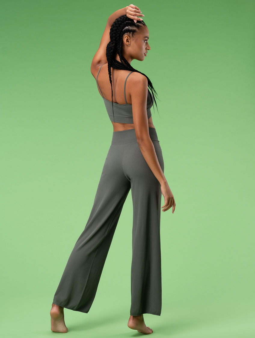 Image of Pantalone A Costina Soft - Comfort - Oliva