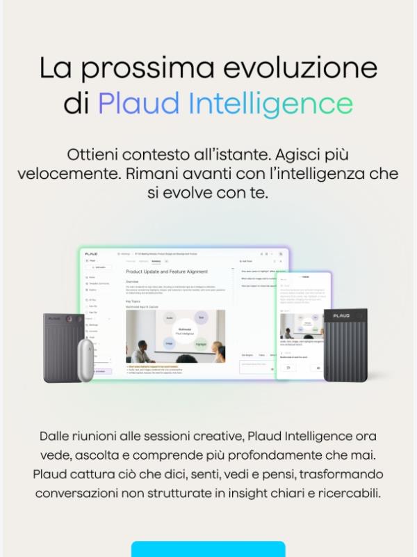 Incontra la prossima generazione di Plaud Intelligence