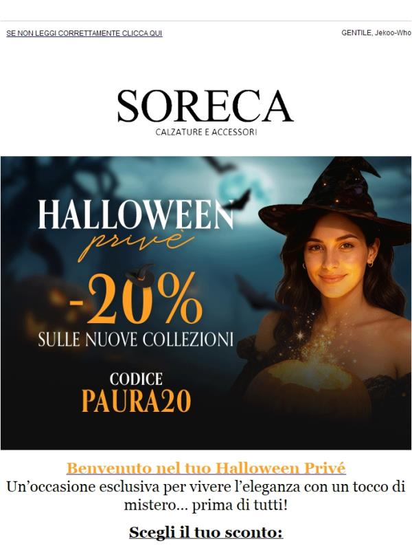 Halloween Privè: sconti da brivido