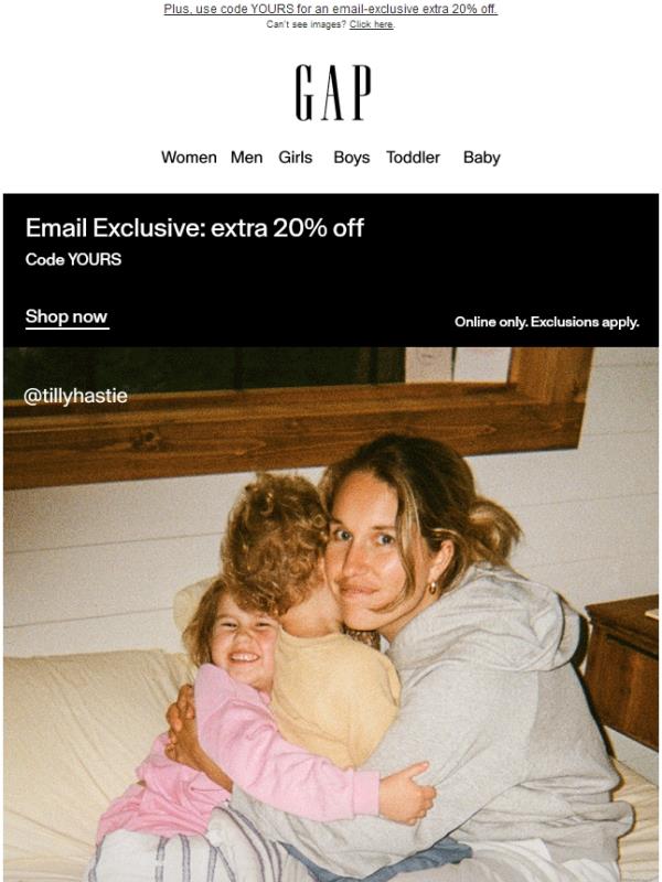 40% off everything & 50% off matching PJs is all yours
