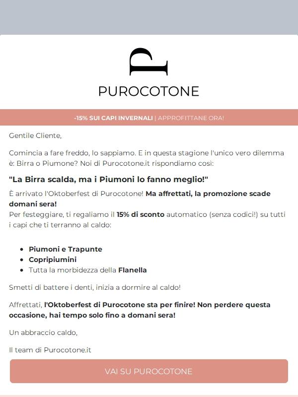 Scade domani Sera! -15% su Capi Invernali.
