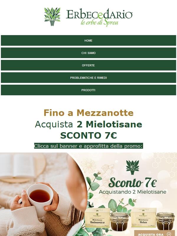 🍵🍯 Dolce, calda e scontata: la promo Mielotisane sta per finire!