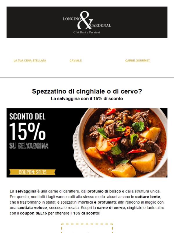🍲 Spezzatino di Cervo o Coniglio al Forno? | Scopri la Selvaggina con il 15% di Sconto