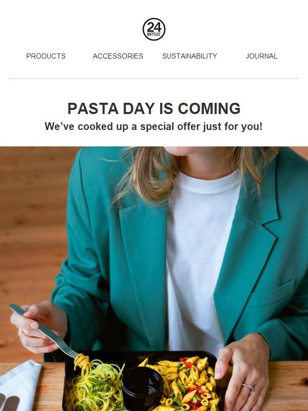 🍝 Pasta lovers, get 10% off our Lunch Box!
