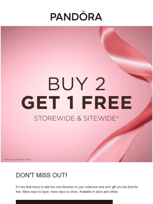 ENDS SOON! Buy 2 and get 1 free
