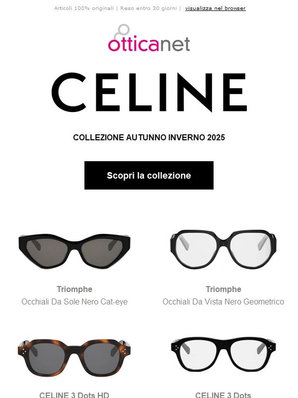 Online la Nuova Collezione Eyewear Celine