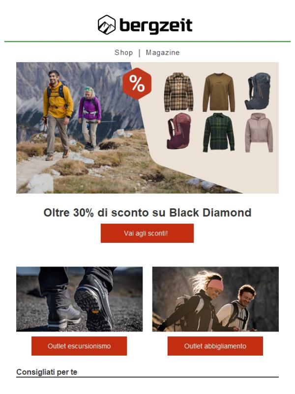 Oltre 30% di sconto su Black Diamond
