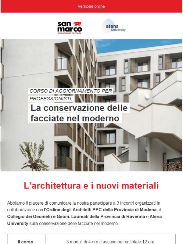 San Marco propone il "Corso di aggiornamento multidisciplinare per professionisti"