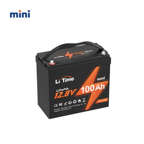 LiTime 12V 100Ah MINI LiFePO4 Batteria al litio di soli 8,6 kg