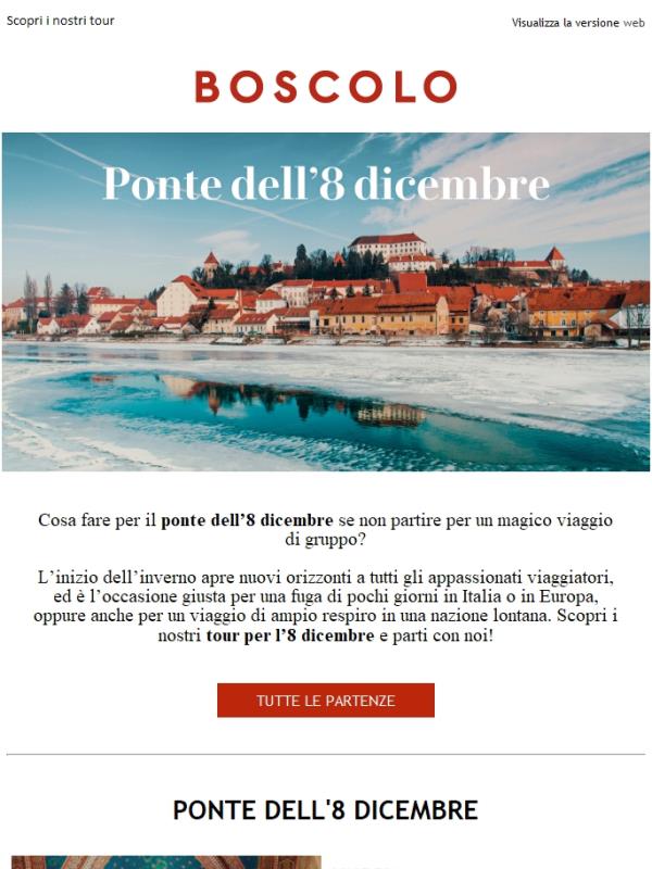 Ponte 8 dicembre: ecco dove andare