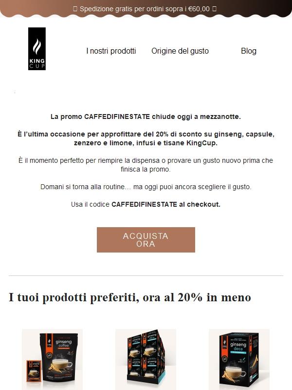 Gli sconti finiscono oggi