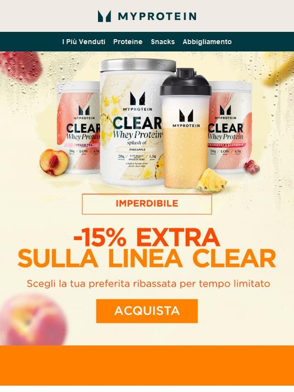 -15% EXTRA sulla Linea Clear 😍