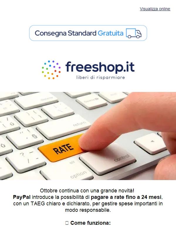 Paga i tuoi acquisti fino a 24 rate con PayPal 💳🎉