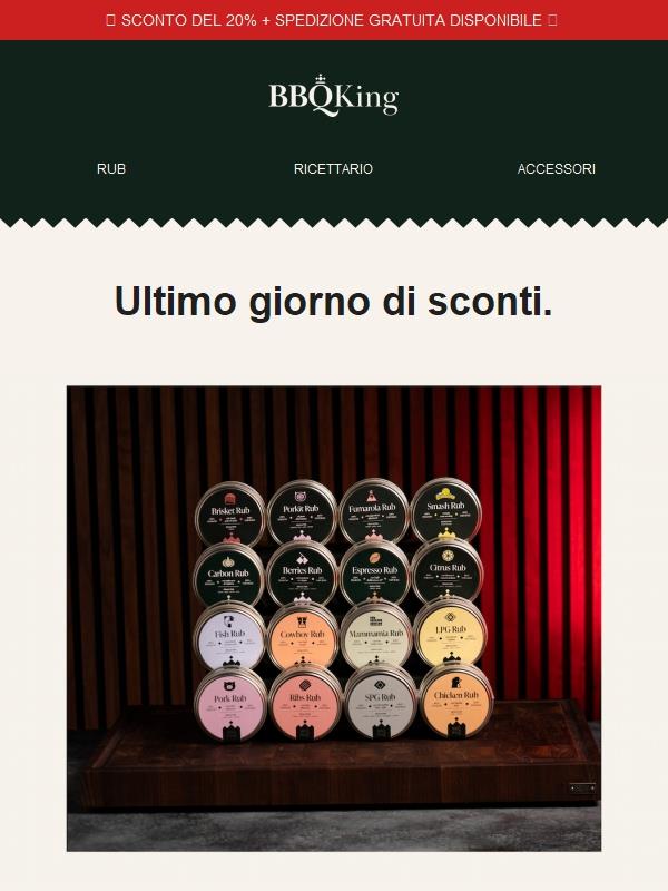 Gli sconti terminano stasera