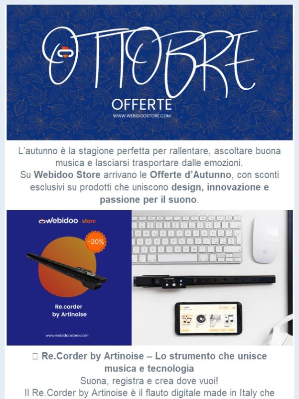 🍁 Le Offerte d’Autunno suonano alla grande su Webidoo Store!