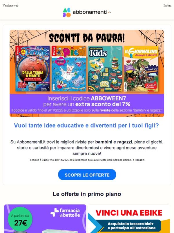 Sconti da paura e tante novità! 👻💚🚴