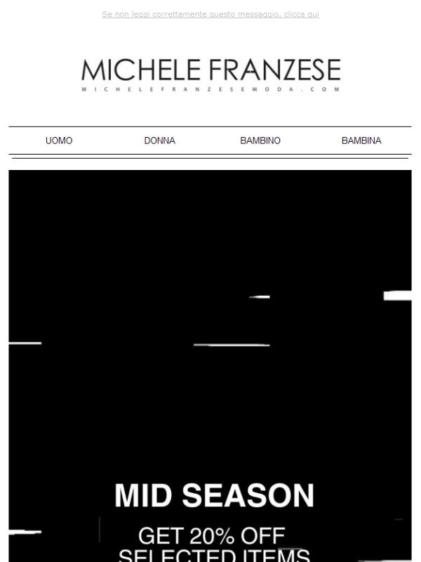 MID SEASON | -20% SU ARTICOLI SELEZIONATI💥