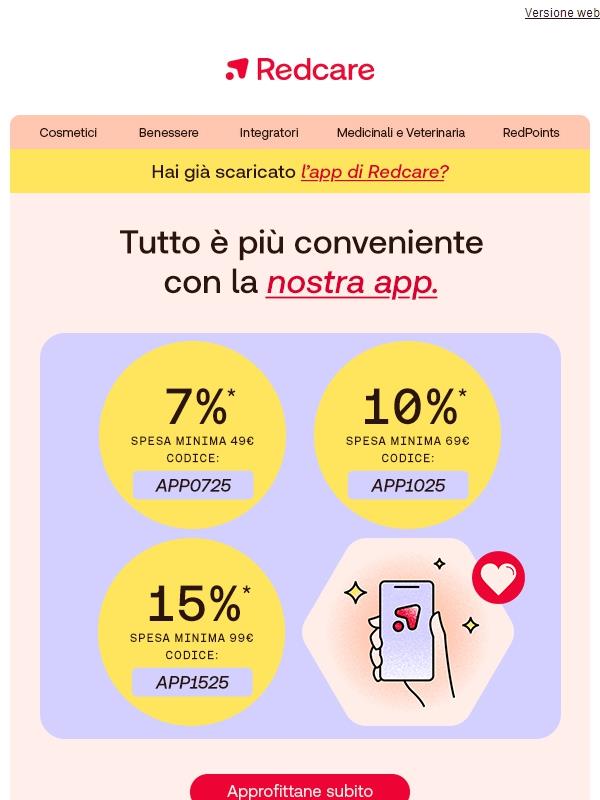 ✋🏽 Risparmia fino al -15% su tutto con la nostra App! 😊