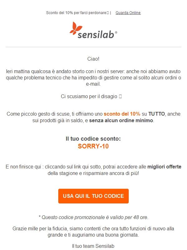 Ci scusiamo per l'accaduto!