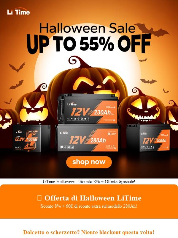 💡Niente elettricità? Dolcetto o scherzetto! - Sconto 8% di Halloween 🎃