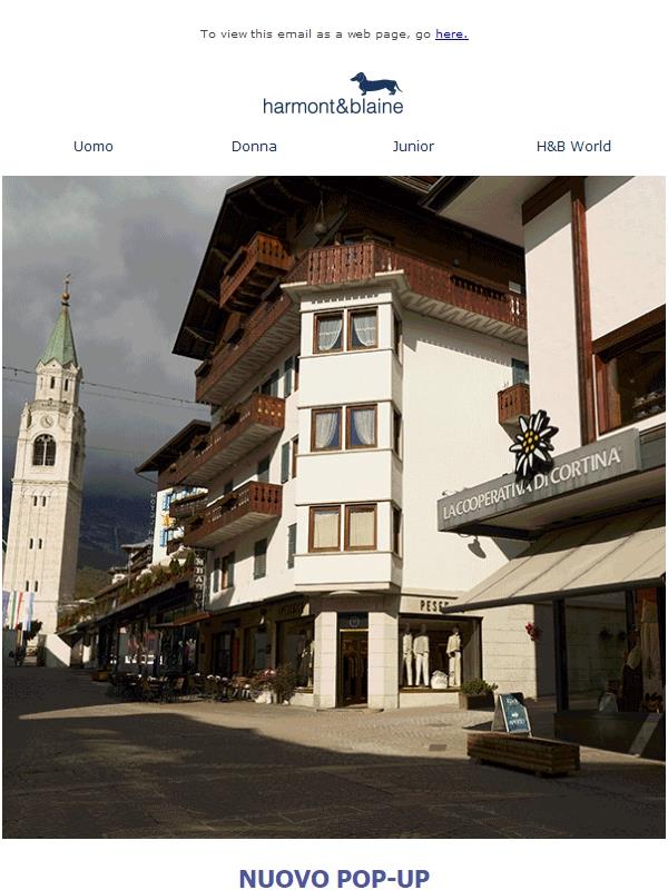 Nuovo Pop-Up a Cortina