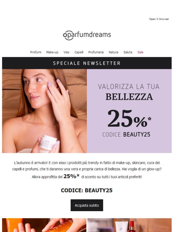 Sconto extra: 25% sui tuoi preferiti per l’autunno 🧡