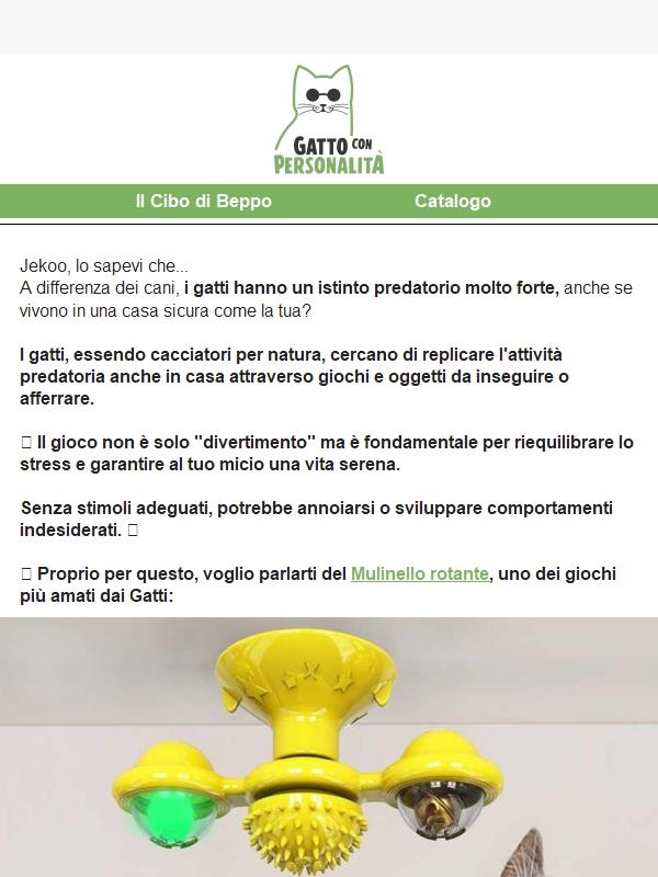 Questo è essenziale per il suo istinto predatorio...