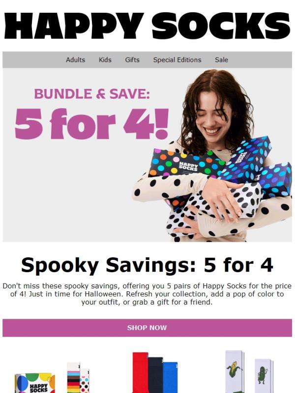 Limited Offer: 5 Pairs for the Price of 4!*