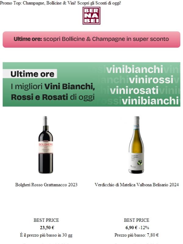 Occasione VINI 💣 Da non perdere!