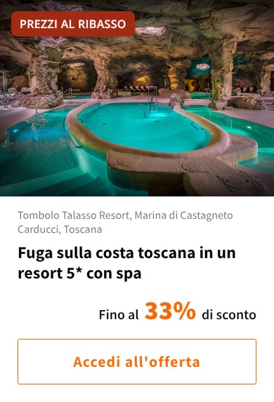 Fuga sulla costa toscana in un resort 5* con spa