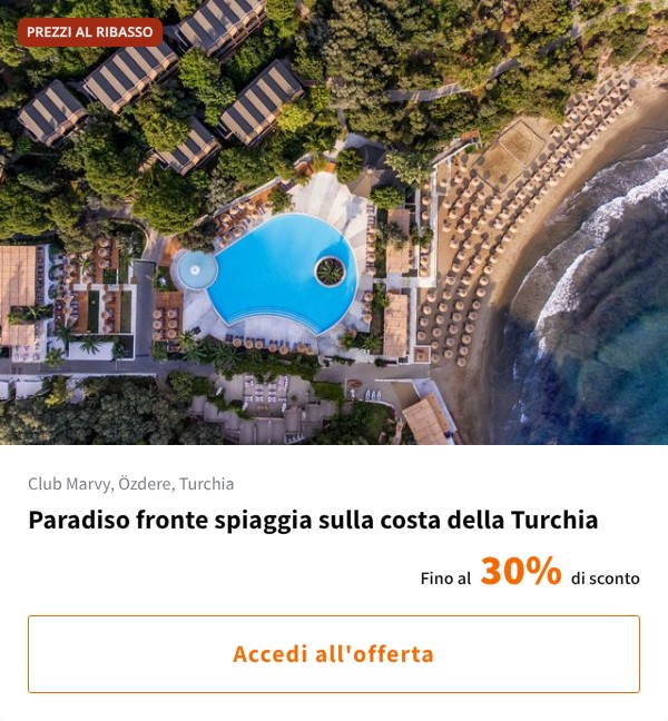 Paradiso fronte spiaggia sulla costa della Turchia