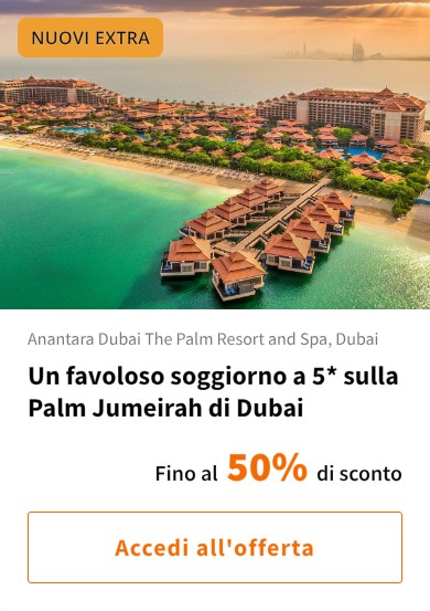 Un favoloso soggiorno a 5* sulla Palm Jumeirah di Dubai