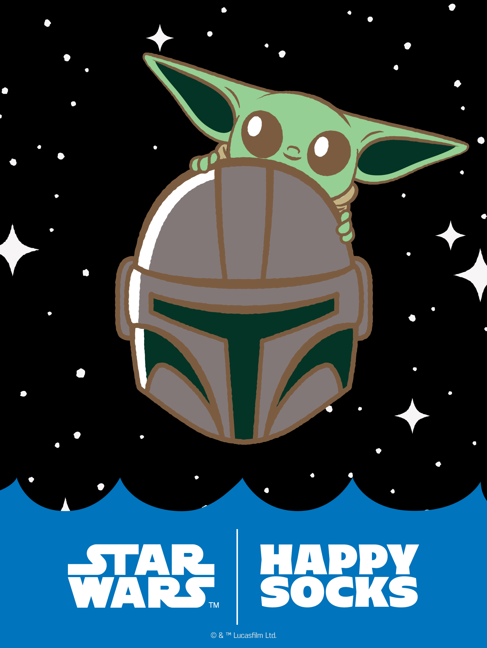 FW25 Happy Socks x Star Wars Mandalorian & Grogu