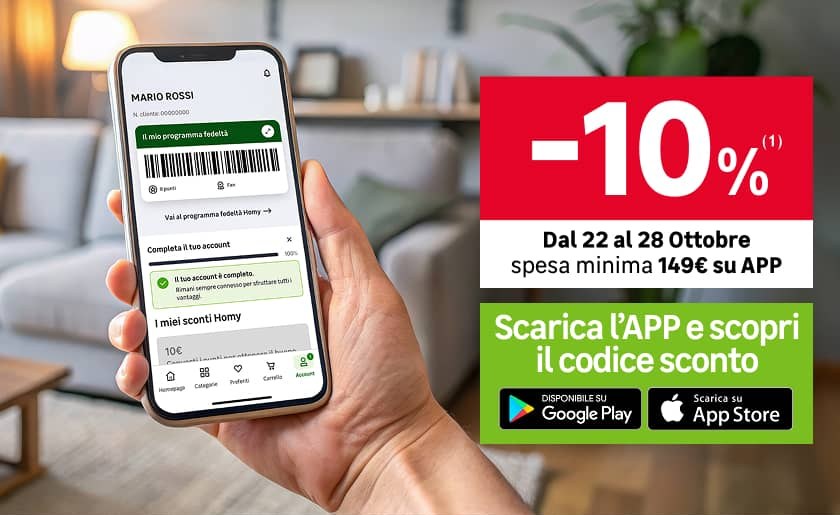con il codice APP1' sconto del -10%